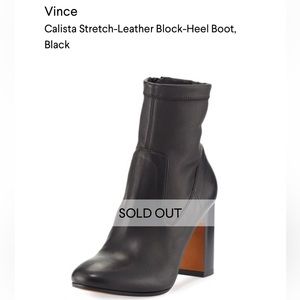 Vince Calista Leather Block Heel Boot